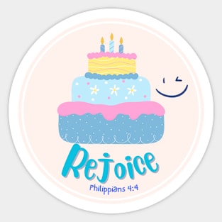 Rejoice - Bible verse gift Sticker